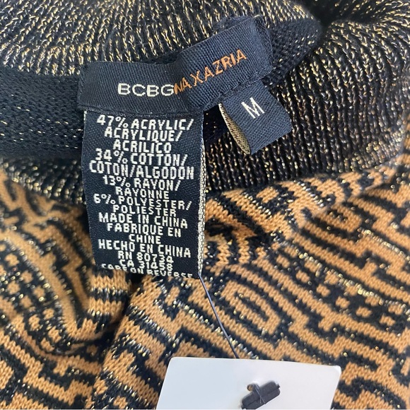 BCBG Maxazria Metallic Patterned Turtleneck Sweater - Picture 5 of 6